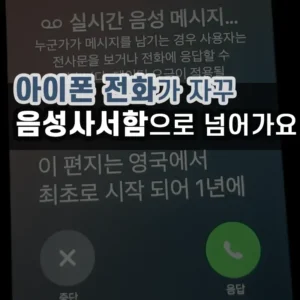 아이폰에 걸려온 전화가 자꾸 음성사서함으로 넘어가요