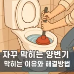 자꾸 막히는 양변기 막히는 이유와 해결 방법